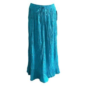 Chadwick's Vintage Blue Crinkle Maxi Mermaid Skirt
